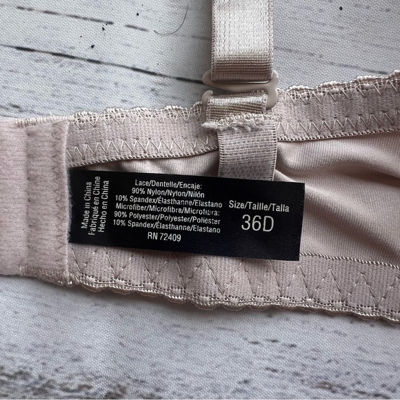 Rene Rofe Smart & Sexy Elegant Lace Underwire Push-up Bra - Cream - Picture 8 of 11